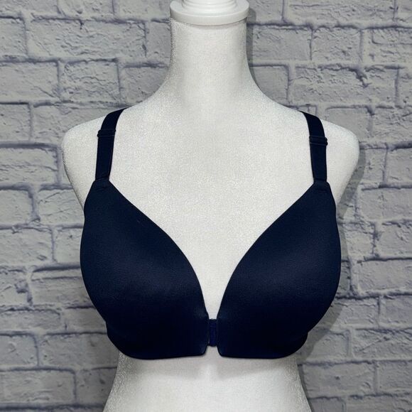 Soma 34DD Enbliss Front-Close Racerback Underwire Bra Nightfall Navy - Picture 1 of 6